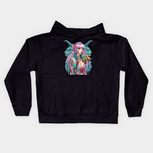 Dungeon Reptile Girl Kids Hoodie